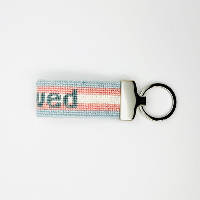 Beloved Key Fob - Pink & Blue